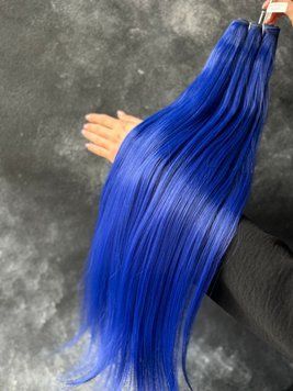 Пряме волосся на тресах GLADYS #BLUE D1 65см  00TBLUED1 фото