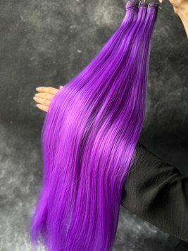 Пряме волосся на тресах GLADYS #VIOLET 70см  00TVIOLET фото