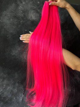 Пряме волосся на тресах GLADYS #FANCY PINK 80см  0TFANCY PINK фото
