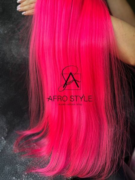Пряме волосся на тресах GLADYS #FANCY PINK 80см  0TFANCY PINK фото