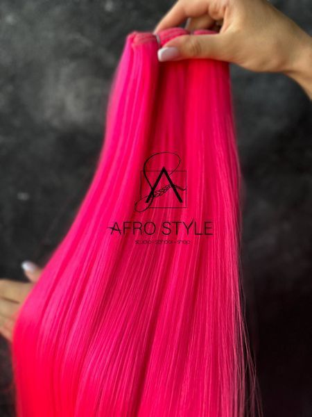 Пряме волосся на тресах GLADYS #FANCY PINK 80см  0TFANCY PINK фото