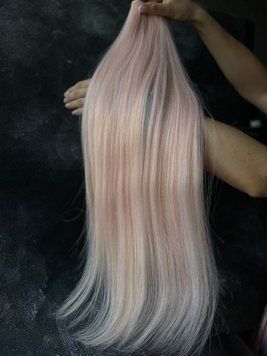 Пряме волосся на тресах GLADYS #HONEY PINK 65см  OTHONEYPINK фото