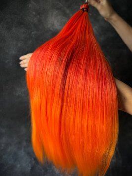 Термоволокно PONI GLADYS NEON ORANGE 70см 100грам 00POTRED/ORANGE фото