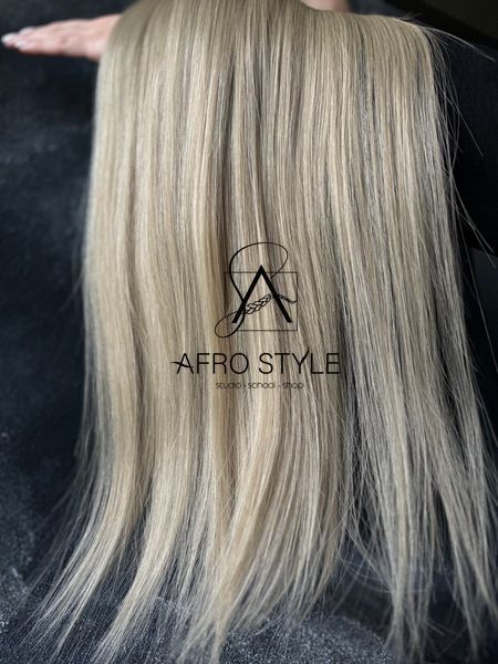 Пряме волосся на тресах GLADYS #ASHBLONDE 65см  0TASHBLONDE фото