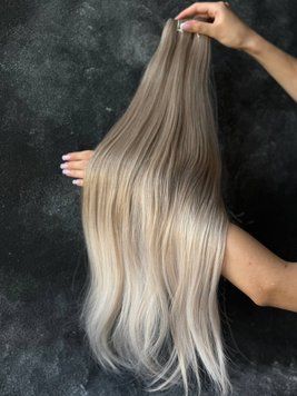 Пряме волосся на тресах GLADYS #OMBRE BLONDE 80см  0TOMBREBLONDE фото