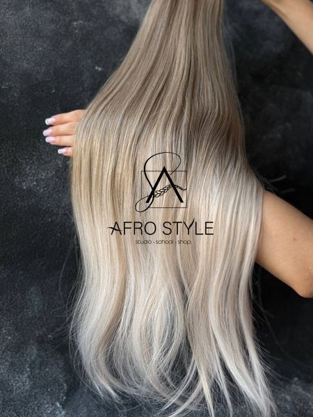 Пряме волосся на тресах GLADYS #OMBRE BLONDE 80см  0TOMBREBLONDE фото